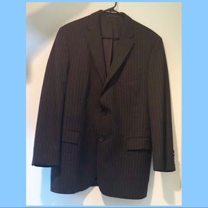 Hugo Boss Navy Striped Blazer Wool Size 42R